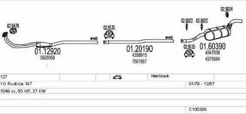MTS C100288013010 - Échappement droxauto.com