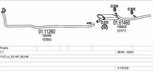 MTS C110129003836 - Échappement droxauto.com