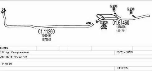 MTS C110125003832 - Échappement droxauto.com