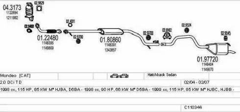 MTS C110344003310 - Échappement droxauto.com