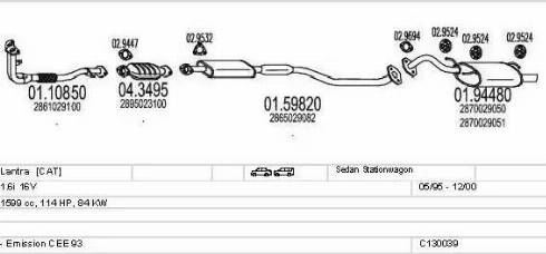 MTS C130039001890 - Échappement droxauto.com