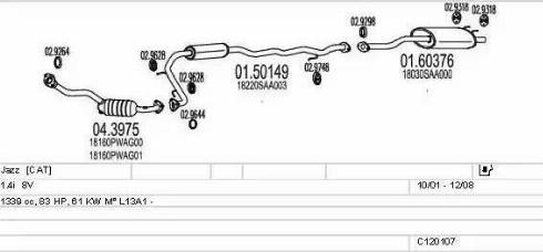MTS C120107002734 - Échappement droxauto.com