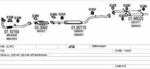 MTS C390173003262 - Échappement droxauto.com