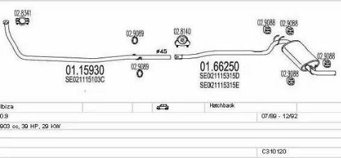 MTS C310120007023 - Échappement droxauto.com