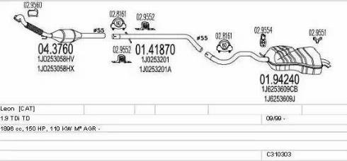 MTS C310303007168 - Échappement droxauto.com