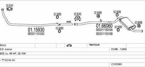 MTS C310290008569 - Échappement droxauto.com