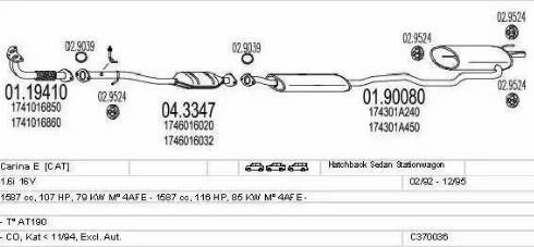 MTS C370036005172 - Échappement droxauto.com