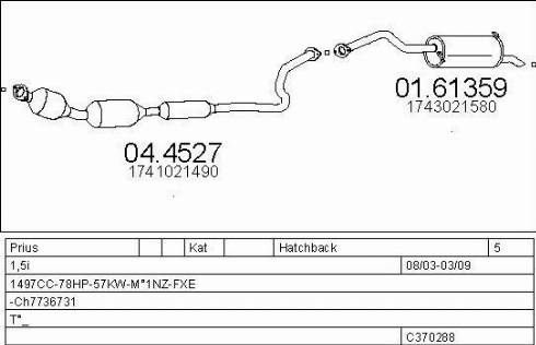 MTS C370288030219 - Échappement droxauto.com