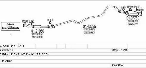 MTS C240034004503 - Échappement droxauto.com