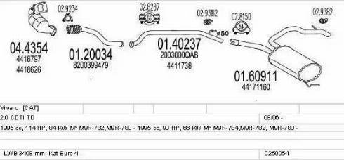 MTS C250954010538 - Échappement droxauto.com