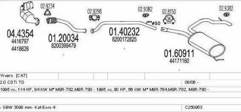MTS C250953010536 - Échappement droxauto.com