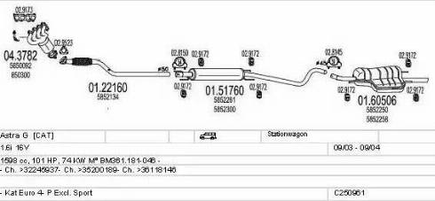 MTS C250961011463 - Échappement droxauto.com