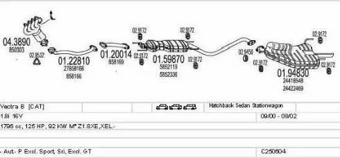 MTS C250604005810 - Échappement droxauto.com