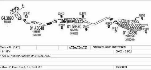 MTS C250603005809 - Échappement droxauto.com