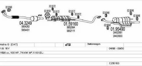 MTS C250183005303 - Échappement droxauto.com