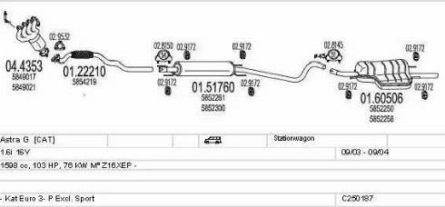 MTS C250187005308 - Échappement droxauto.com
