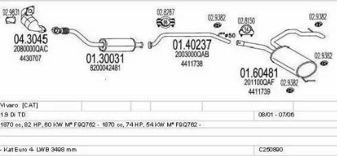 MTS C250890007084 - Échappement droxauto.com
