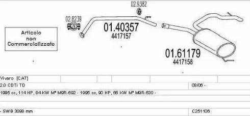 MTS C251106025525 - Échappement droxauto.com