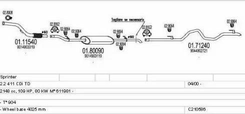 MTS C210586007196 - Échappement droxauto.com