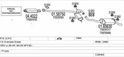 MTS C280428005587 - Échappement droxauto.com