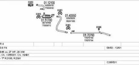 MTS C280531007581 - Échappement droxauto.com