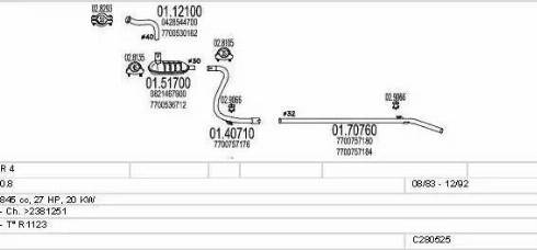 MTS C280525007577 - Échappement droxauto.com