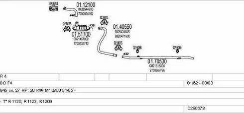 MTS C280673007383 - Échappement droxauto.com