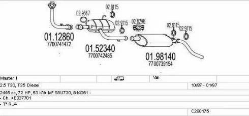 MTS C280175006731 - Échappement droxauto.com