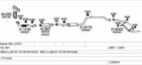 MTS C230074004719 - Échappement droxauto.com