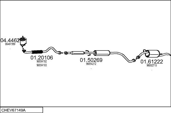 MTS CHEV67149A028619 - Échappement droxauto.com