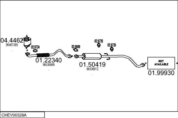 MTS CHEV00328A008666 - Échappement droxauto.com