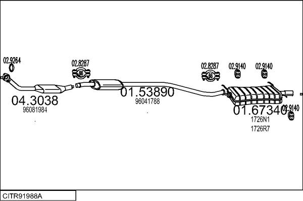MTS CITR91988A002263 - Échappement droxauto.com