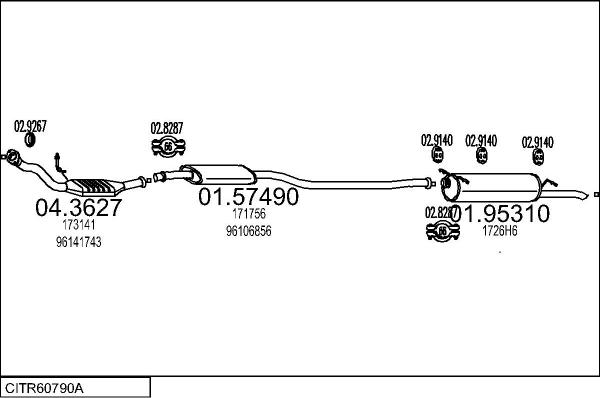 MTS CITR60790A005147 - Échappement droxauto.com