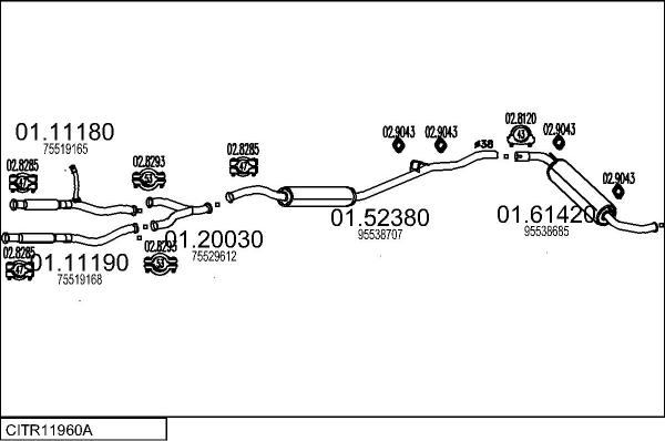MTS CITR11960A008296 - Échappement droxauto.com