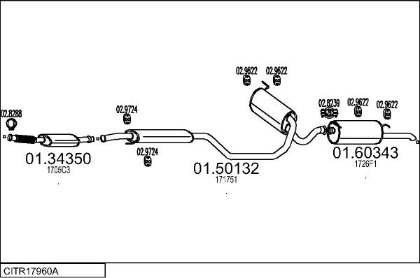 MTS CITR17960A004043 - Échappement droxauto.com