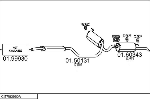MTS CITR83950A009053 - Échappement droxauto.com