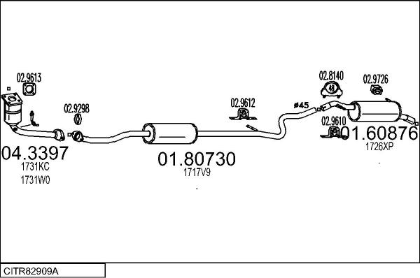 MTS CITR82909A018613 - Échappement droxauto.com