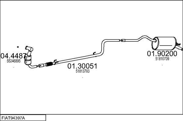 MTS FIAT94397A009298 - Échappement droxauto.com