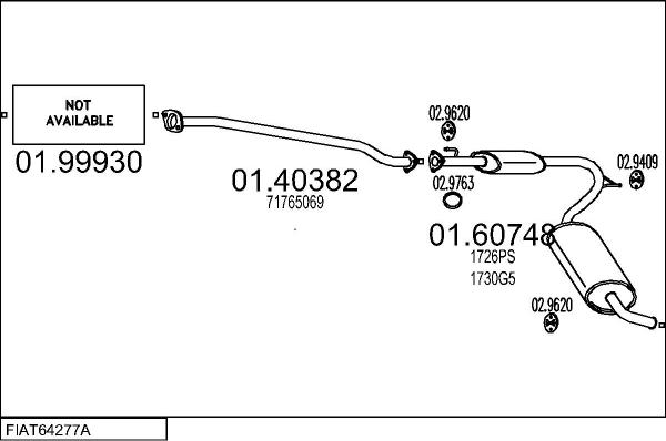 MTS FIAT64277A023831 - Échappement droxauto.com