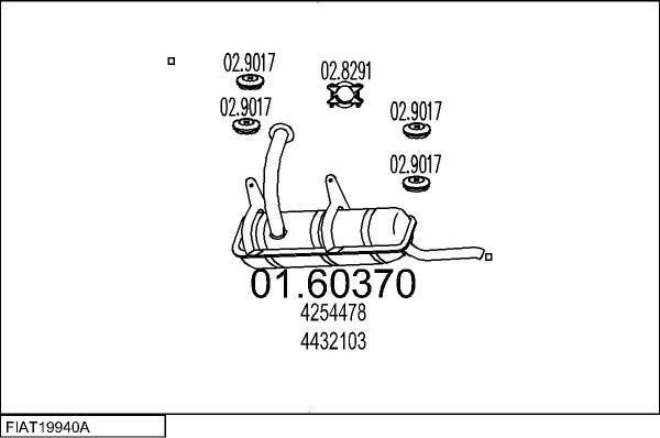 MTS FIAT19940A014409 - Échappement droxauto.com