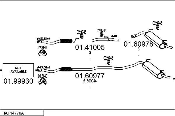 MTS FIAT14770A018093 - Échappement droxauto.com