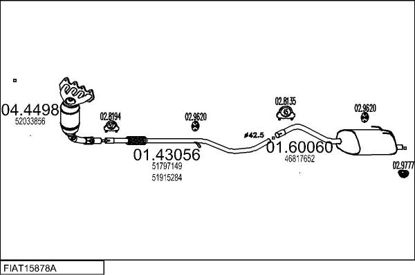 MTS FIAT15878A009256 - Échappement droxauto.com