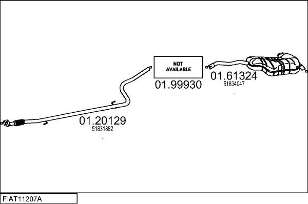 MTS FIAT11207A009300 - Échappement droxauto.com