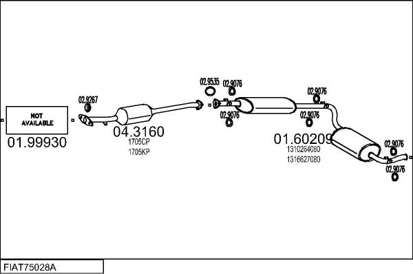 MTS FIAT75028A020227 - Échappement droxauto.com
