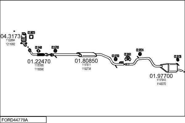 MTS FORD44779A015446 - Échappement droxauto.com