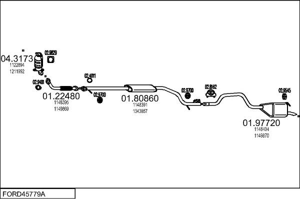 MTS FORD45779A015446 - Échappement droxauto.com
