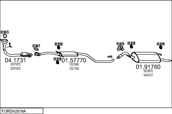 MTS FORD42878A015373 - Échappement droxauto.com