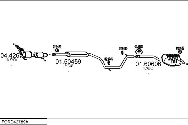 MTS FORD42789A019437 - Échappement droxauto.com