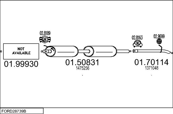 MTS FORD28739B019599 - Échappement droxauto.com