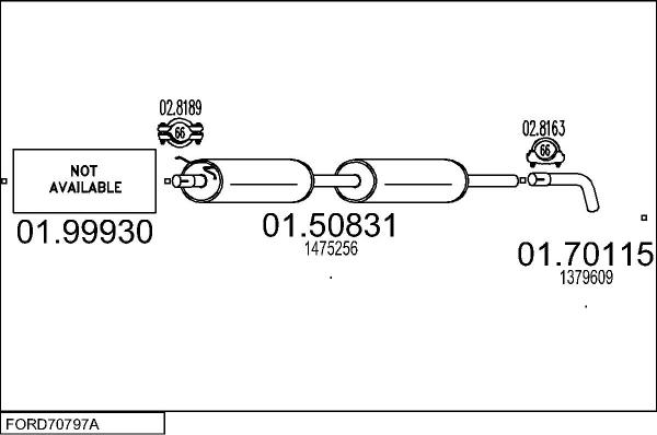 MTS FORD70797A011971 - Échappement droxauto.com